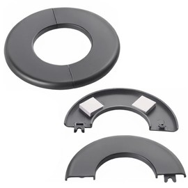 2pcs Wall Split Flange for 2.5"/64mm Diameter Pipe, Self-Adhesive ABS Escutcheon Plate, Round Plumbing Cover Plates for Water Pipe Faucet & Toilet Flange Wall Hole Decoration