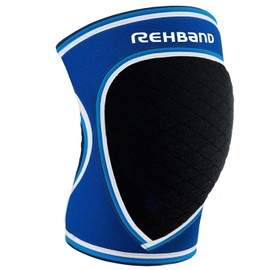 Rehband Knee Pads for Volleyball, Handball & Indoor Sports, Neoprene Knee Sleeve Protector, Comfortable & Snug Fit, Shock-absorbing Sports Knee Pads Unisex, Colour:Blue, Size:Medium