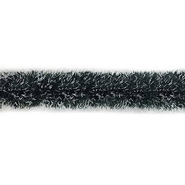 Rocking Party Dark Green & White Snow Tipped Christmas Tree Tinsel Metallic Hanging Decoration (2 Metre)
