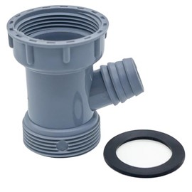 XJKJ kitchen sink drain pipe adapter Y-type, 1.77 inch Y-type filter connector, with rubber sealing plug, wastewater outlet external thread internal thread joint, with dishwasher input interface