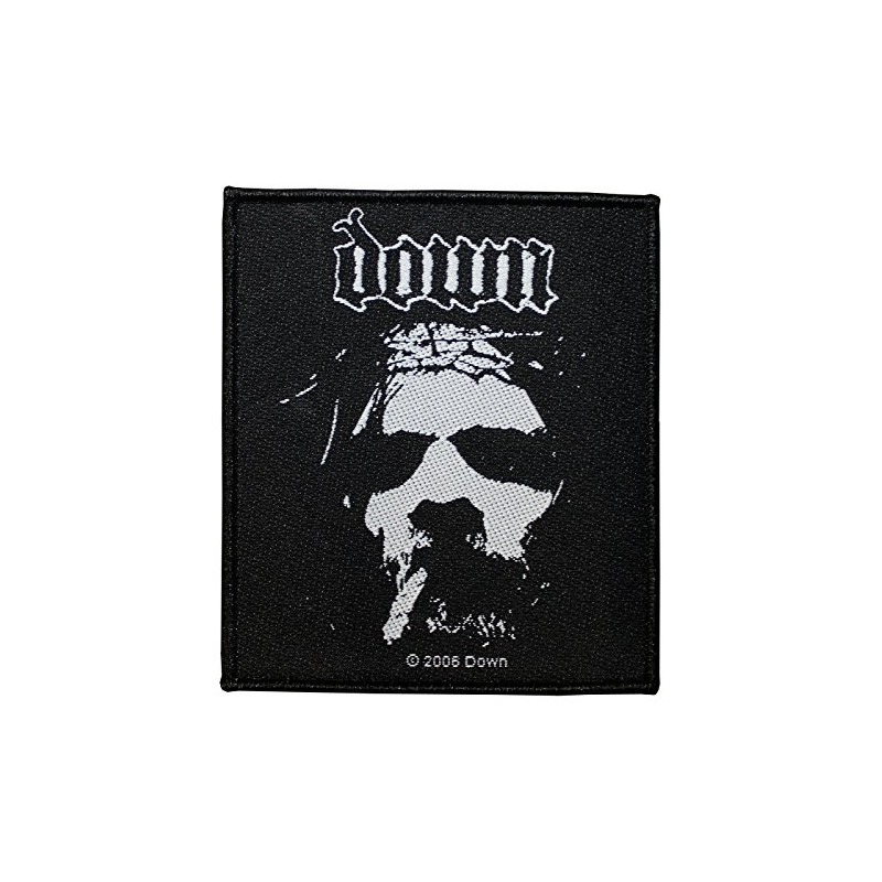 DOWN / FACE LOGO Iron Woven Patch 8.5 x 10