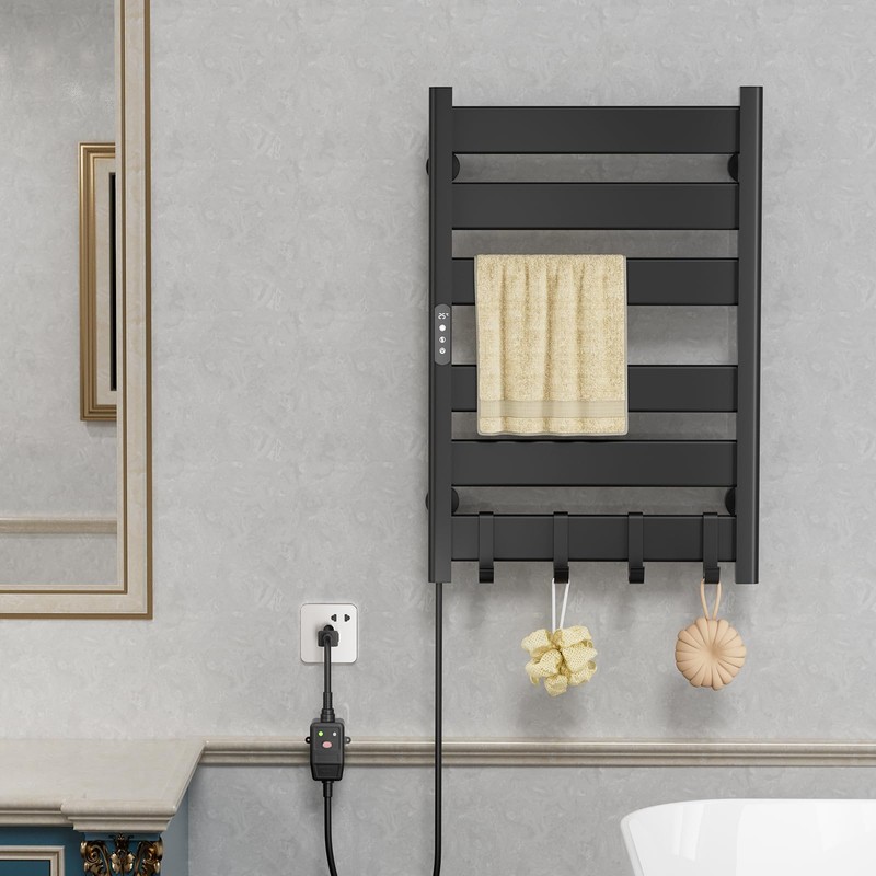 Geobella Towel Warmer Rack 6 Bars Towel Warmer Wall Mounted