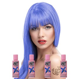 Semi-Permanent Hair Colour Cream Dye Crazy Colour Renbow 4 x 100 ml