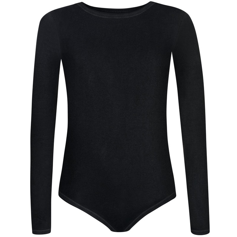 Shepa Girls' Children's Cotton Ballet Leotard, black