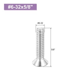 sourcing map 100 pcs #6-32x5/8 inches Machine Screws Phillips Pan Cross Head Screws Fasteners Bolts 304 Stainless Steel Silver for Wall Socket,House Repairs