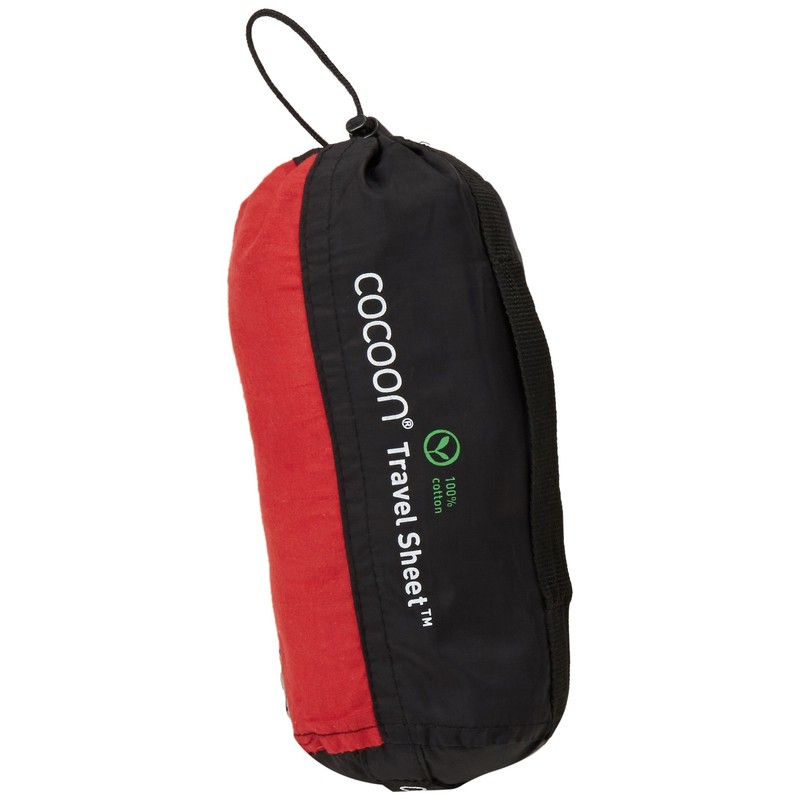 Cocoon Monk Red Cotton Travel Blanket 84" x 35"
