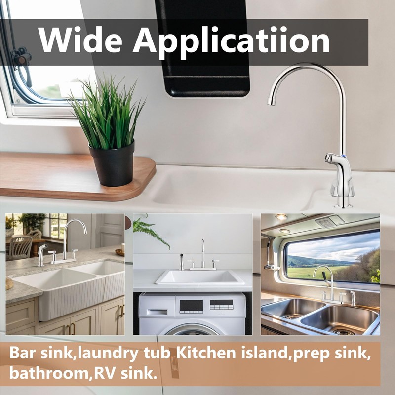 GBBNE Kitchen Faucet with Sprayer 2 Handle Kitchen Sink Faucets