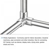 sourcing map Rail Elbow Fitting 90 Degree 3-Way Zinc Alloy