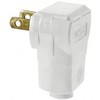 Leviton 010-101AN-W White Residential Grade Straight Blade Angle Plug