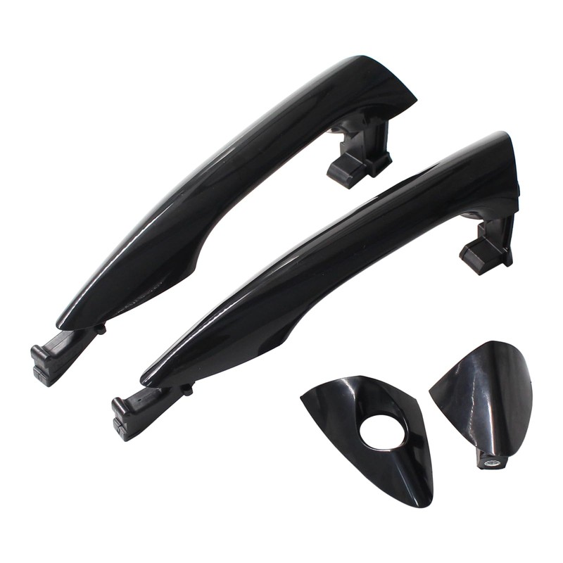 MOTOKU Black Front Rear Exterior Door Handle Kit for Hyundai