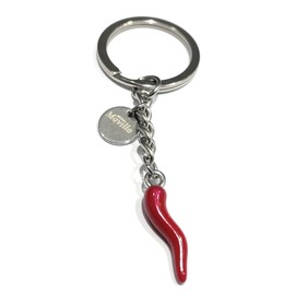 MODA MavillA Keyring for any occasion steel gift idea, red, Portachiave scaramantico, red