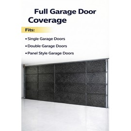 Garage Door Insulation Kit Black Reflective Foam Thermal Barrier 16x7 16x8 (4 Row) Double Car Garage Energy Saving by COLL7AWS