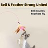 2pcs Feather Teaser Cat Toy, Cat Feather Toys,Interactive Cat Catcher