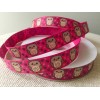 5/8” Owls Grosgrain Ribbon By The Yard - Cream