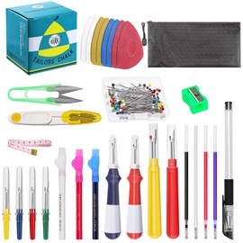 Cimeton 138Pcs Seam Ripper Set with Handy Stitch Rippers, Heat Erasable Fabric Refills, Thread Remover Kit, Sewing Pin, Tailors Chalk, Sewing Fabric Pencil, Seam Sewing Ripper Set for Thread Remove