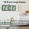 Xflyee 14.5'' Large Digital Wall Clock Battery Operated with Jumbo