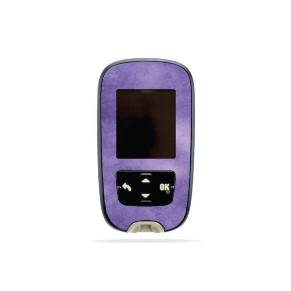 MightySkins Skin Compatible with Accu-Chek Guide - Purple Airbrush |