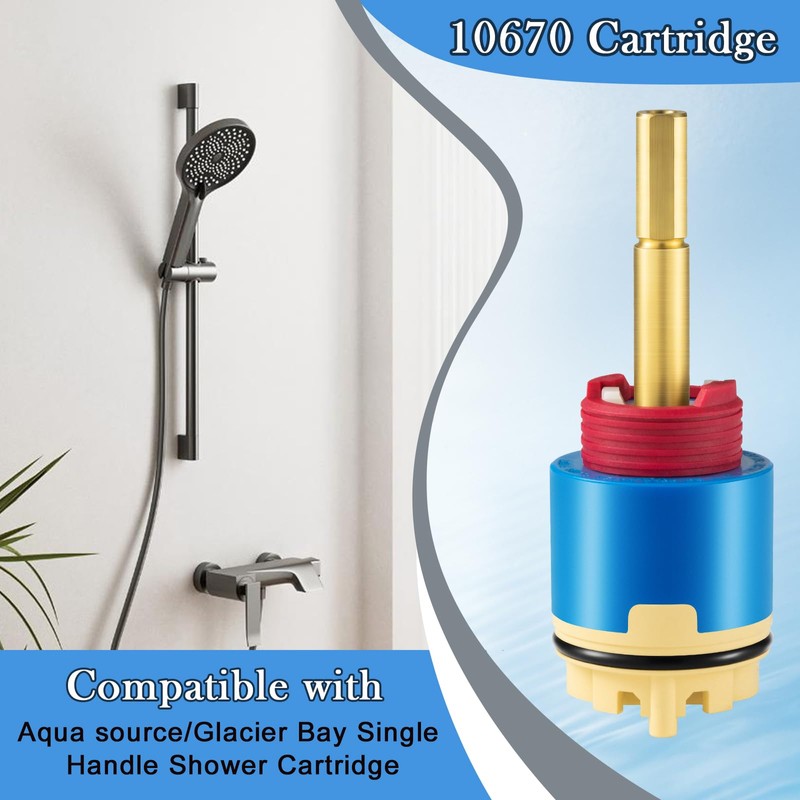 10670 Shower Cartridge, Compatible with Aquasource/Glacier Bay, JH02BJ HL-40 4.25"Single