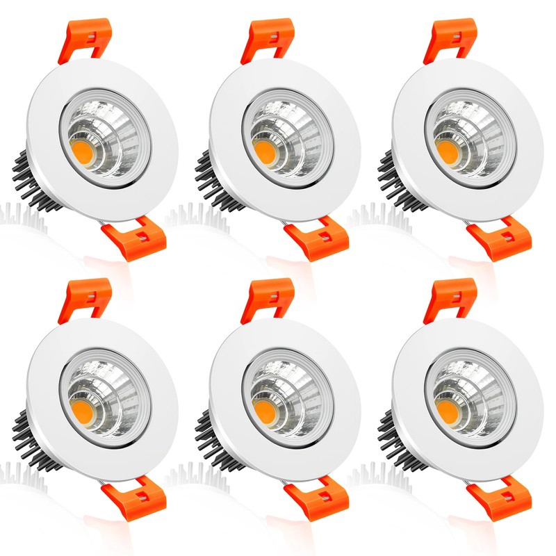 inShareplus 2 Inch LED Downlight, 3W Recessed Lighting COB Dimmable,