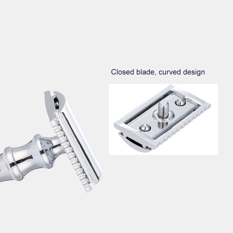 Man Shaving Razor Classic Double Edge Razor and Base Safety