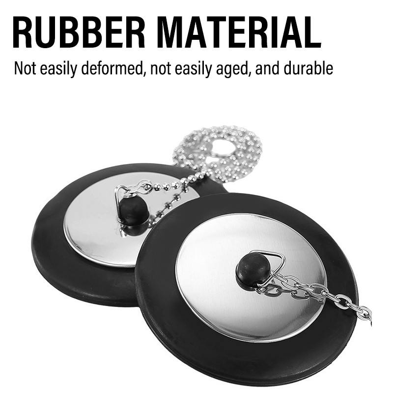 Rubber Bathtub Drain Stopper for Water Retention – Hanging Chain