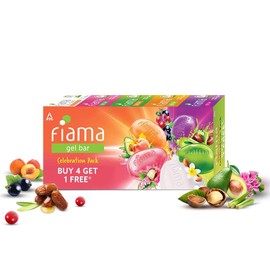ITC Fiama Gel Bar Celebration Pack with 5 Unique Gel Bars, 125g (Buy 4 get 1 Free)