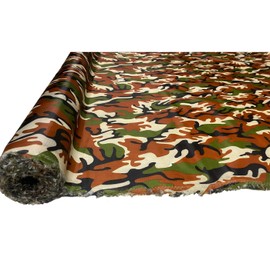 A-Express Camo Ripstop Waterproof Fabric Material 4oz Rip Stop Army Pattern Camouflage 150cm Wide - 2 Meters 200cm x 150cm Olive Jungle