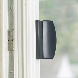 Door Pull Handle in Grey RAL 7016, ASA Plastic, for Patio Door, Balcony Door, Sliding Door, up to 70 mm Hole Spacing, 25 mm Height, Handle for Window Frames Made of Plastic, Wood, Aluminium, Shell