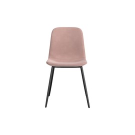 Inmod Halldis Velvet Side Chair, Set of 2, Blush Velvet Dining Chairs, Modern Comfy Side Chair, Velvet Side Chair, Mid-Century Modern Dining Chairs