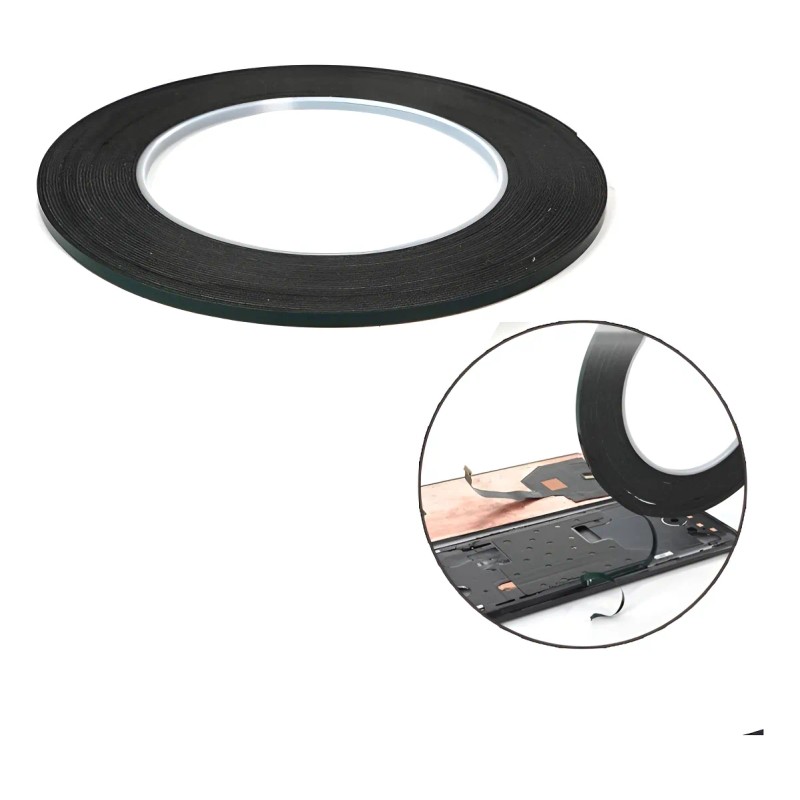 Cinta Doble Cara Negra De Espuma 3mm X 10m Para