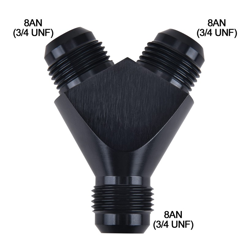 EVIL ENERGY 8AN Y Block Flare Fitting Adapter Union Splitter