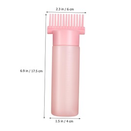 Baluue 2pcs Hair Oiling Applicator with Root Comb Hair Squeeze Bottle Gloves and Protective Covers Salon