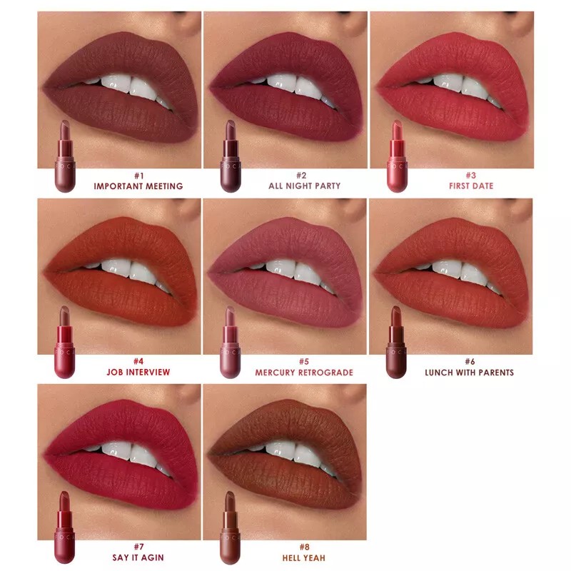FOCALLURE 8 Colors Velvet Matte Lipstick Capsule Makeup - #04