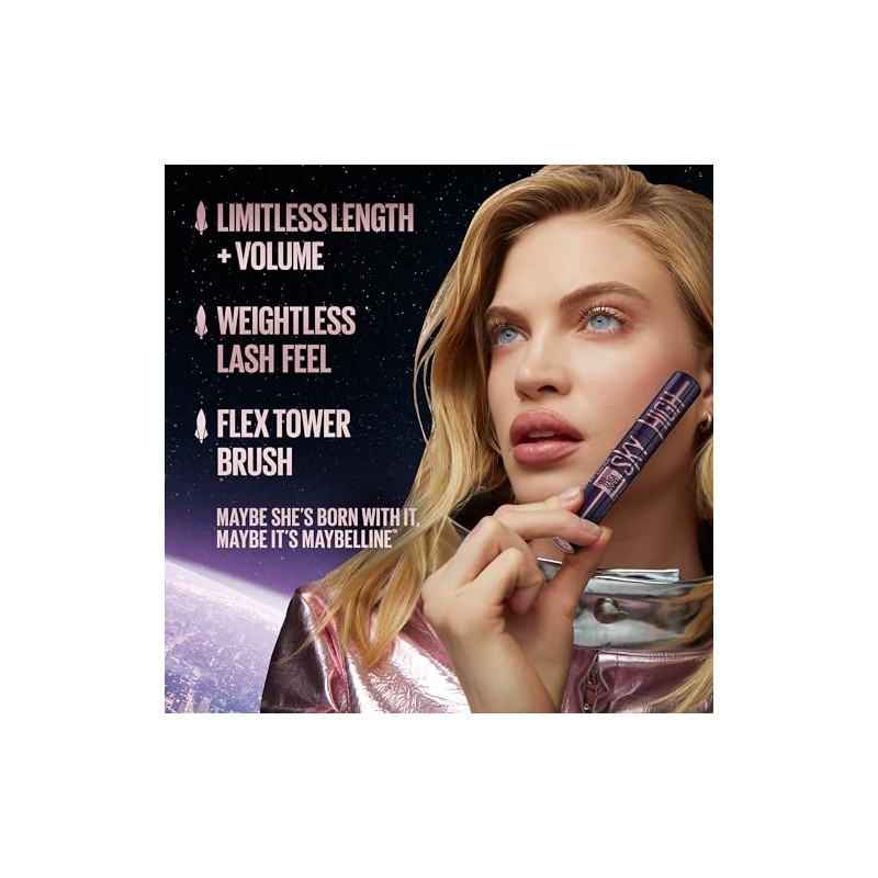 Maybelline Lash Sensational Sky High Washable Mascara Makeup, Volumizing, Lengthening,