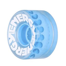 Radar Wheels - Energy 57 - Roller Skate Wheels - 4 Pack of 78A 31mm x 57mm Quad Skate Wheels | Clear Blue