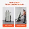 Dual Welding Cylinder Cart 440LBS Static Weight Capacity 10-Inch Solid