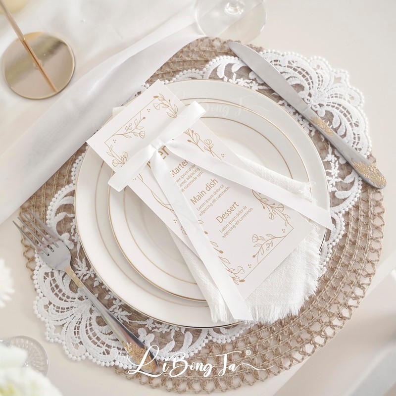 LiBongTa 50 PCs White Bow 5 Inch Long Tail Bows