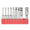 sourcing map 9pcs Ball End Hex Screwdriver Bit Set 1.5mm-10mm