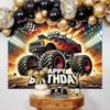 Monster Truck Background 7 × 5 ft Truck Theme Party