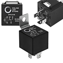 ONLINE LED STORE 12V 40/30 Amp 5-Pin SPDT Bosch Style Electrical Relay