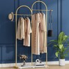 Raybee 76.7" H Gold Clothing Rack for Small Space, Modern