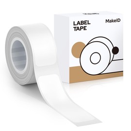 MakeID L1 Label Tape, 12 mm x 35 mm Waterproof Laminated Refills Custom Stickers for Office Home Thermal Sticker Replacement