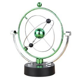 ThinkTop Educational Physics Mechanics Science Toy Kinetic Art Milky Way Orbital Gadget Perpetual Motion Gizmos Home Office Desk Decoration (Green)