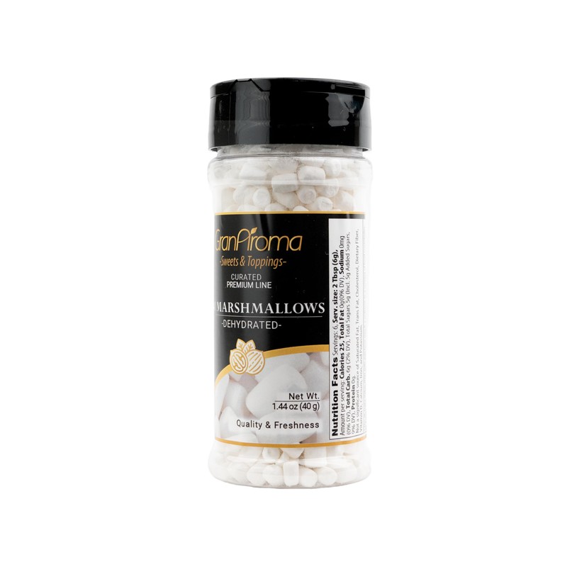 GranAroma Dehydrated Marshmallows, Crunchy, Perfect for Hot Cocoa, Cereal Topping,