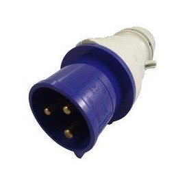 32A 2P+E Free Plug 240V BLU, Industrial Mains Plugs & Sockets, Electrical Connectors, Qty X 1 | 230306