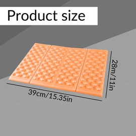Tabanzhe Folding Sit Mat Camping Seat Pad Waterproof Thermally Insulated Cushion Portable Foldable Sit Mat for Outdoor Park Picnic Hiking Playground(Orange)