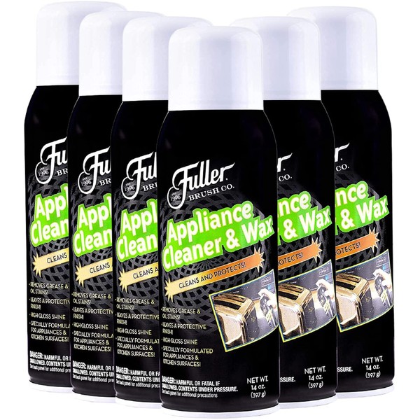 Fuller Brush Appliance Cleaner & Wax - Multi Surface Cleaning & Polishing Spray - Removes Grease Stains Spills and More Off Countertops Fixtures and Other Surfaces Ideal for Home and Commercial Use (Pack of 6)