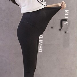 Comfortable Maternity Cool Thin Stretch Capri Fashion Leggings Maternity Charcoal 1pc/XL
