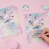 WERNNSAI WERNNSAI 24PCS Unicorn Party Invitation - Rainbow Unicorn Party