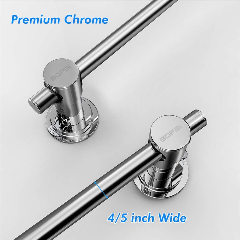BOPai 24 inch Suction Cup Towel Bar – No Drill,